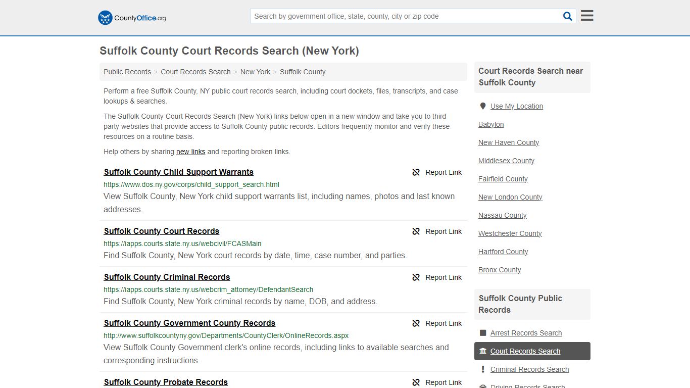 Suffolk County Court Records Search (New York) - County Office